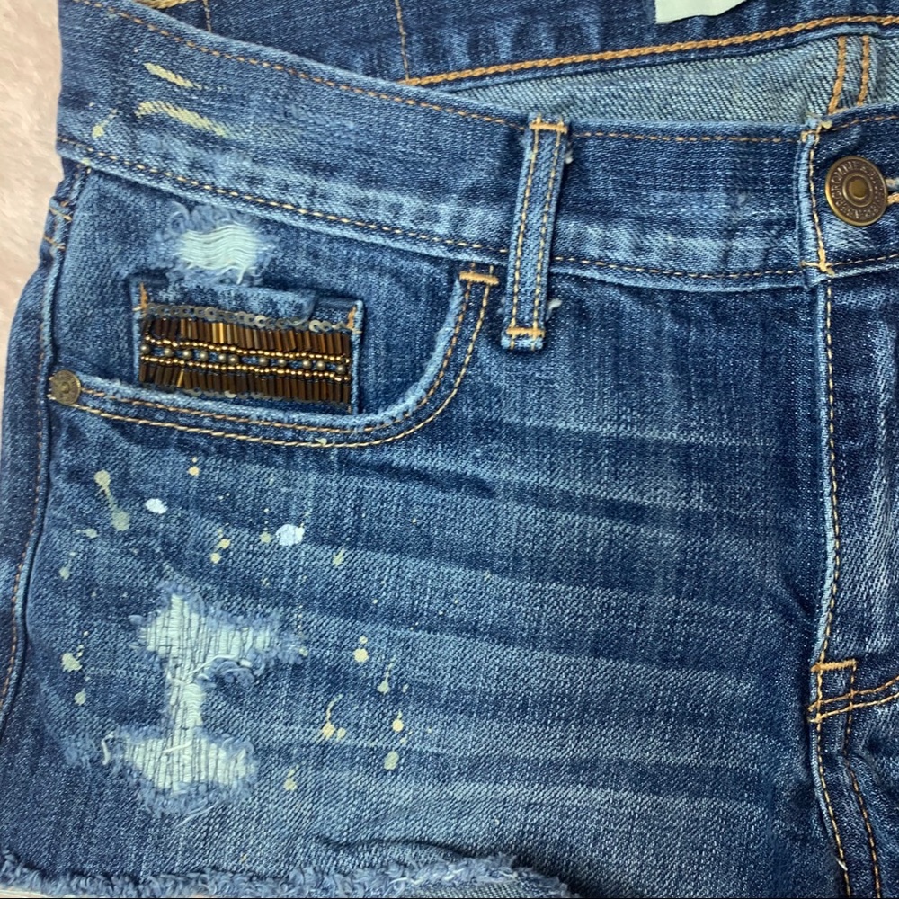 4/$25 Abercrombie & Fitch Embellished Jean Shorts - Picture 3 of 7